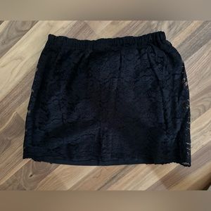 Black lace mini skirt from target